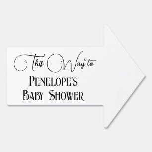 This Way to The Celebrant's Name Baby Shower Arrow Sign
