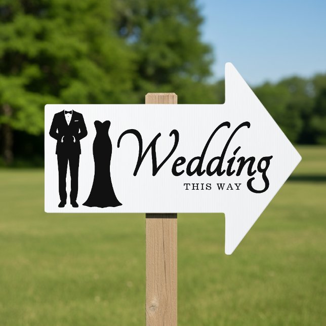This Way to Wedding Dress Tuxedo Direction Sign (This Way to Wedding Dress Tuxedo Direction Sign
)