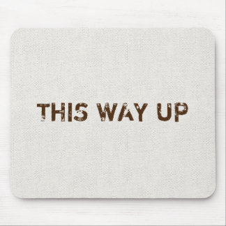 This Way Up Canvas Texture Mouse Pad