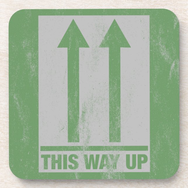 This way up sign coaster (Front)
