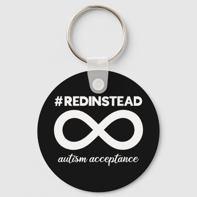 This wear red instead design will help bring accep keychain (Front)