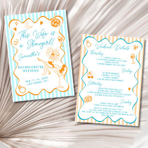 This Wife Is A Showgirl Bach Party 4-Day Itinerary Invitation