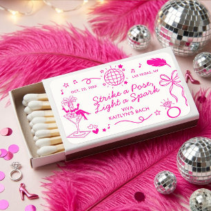 This Wife Is A Showgirl Bachelorette Party Favor Matchboxes