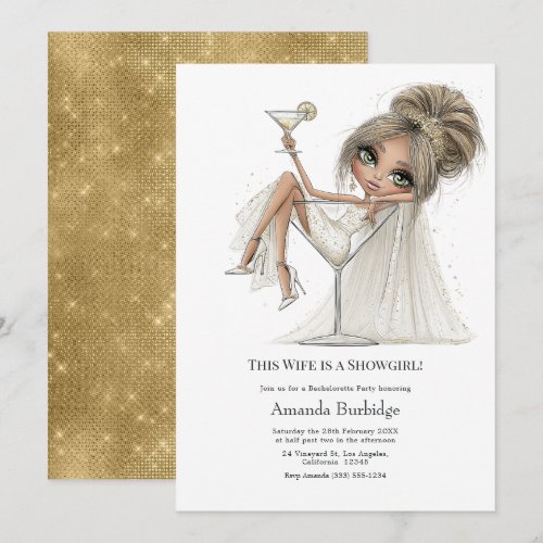 This Wife is a Showgirl Bachelorette Party Invitation