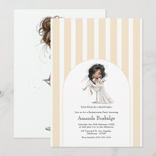 This Wife is a Showgirl Bachelorette Party Invitation