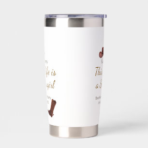 This Wife is a showgirl bachelorette party name da Insulated Tumbler