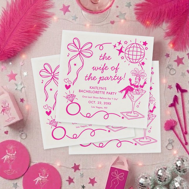 This Wife Is A Showgirl Bachelorette Party Napkins (Creator Uploaded)