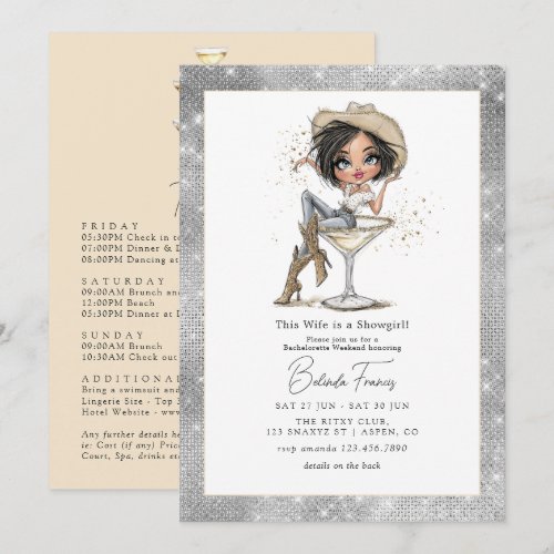 This Wife is a Showgirl Bachelorette Weekend Invitation