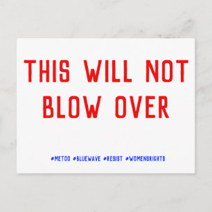 This Will Not Blow Over Postcard