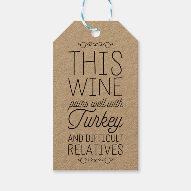This Wine Pairs Well With... Gift Tags