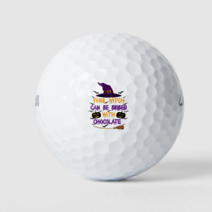 This Witch Can Be Bribed With Chocolate Halloween Golf Balls