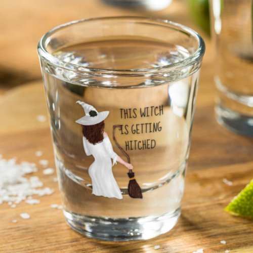 This Witch Getting Hitched Halloween Bachelorette Shot Glass