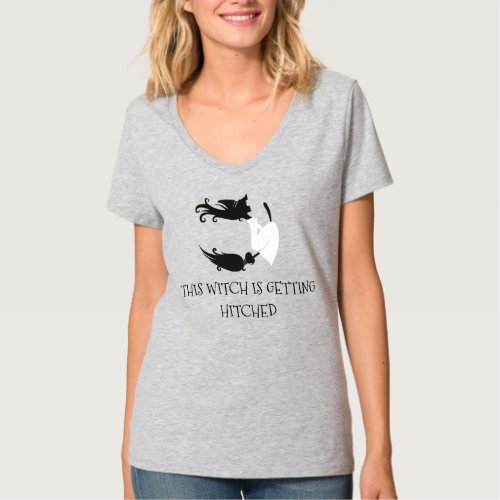 This Witch Getting Hitched Halloween Bachelorette T_Shirt