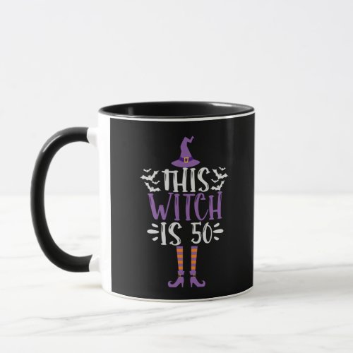 This Witch is 50th Funny Spooky Halloween Birthday Mug