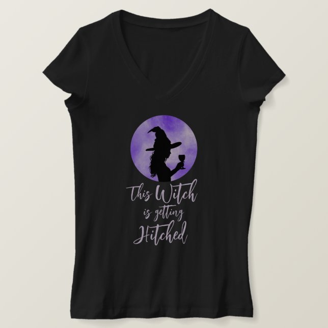 This Witch is Getting Hitched Bachelorette Bride T-Shirt (Design Front)
