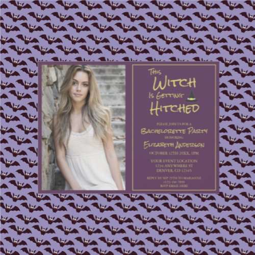 This Witch Is Getting Hitched Bachelorette Party Invitation
