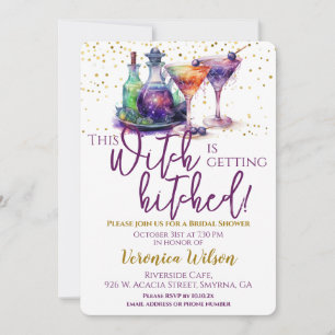 This Witch Is Getting Hitched Bridal Shower Invitation