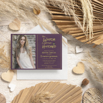 This Witch Is Getting Hitched Bridal Shower Invitation by DesignsbyHarmony at Zazzle
