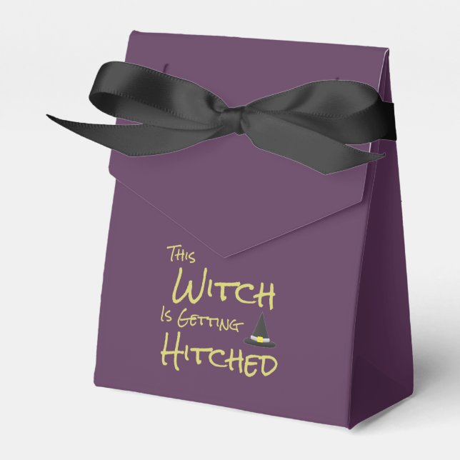 This Witch Is Getting Hitched Favor Boxes (Front Side)