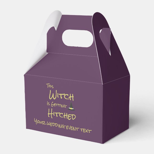 This Witch Is Getting Hitched Favor Boxes (Front Side)