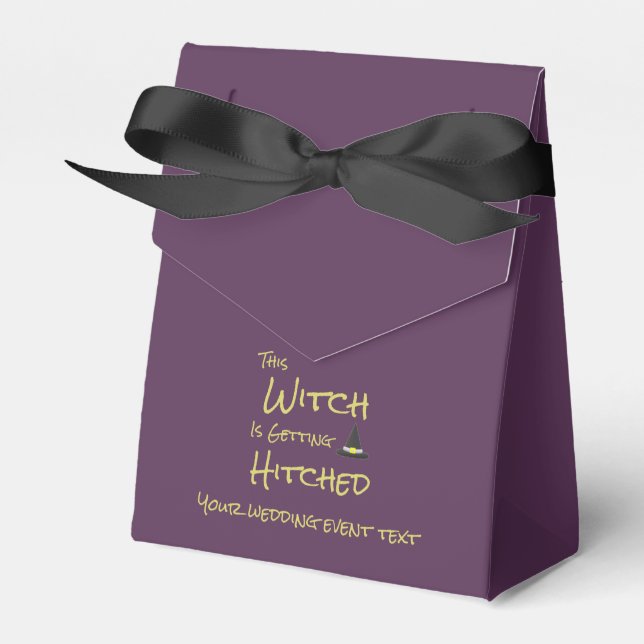 This Witch Is Getting Hitched Favor Boxes (Front Side)
