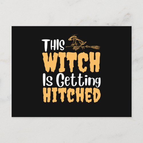 This Witch Is Getting Hitched Holiday Postcard