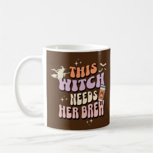 This Witch Needs Her Brew Coffee Halloween Coffee Mug