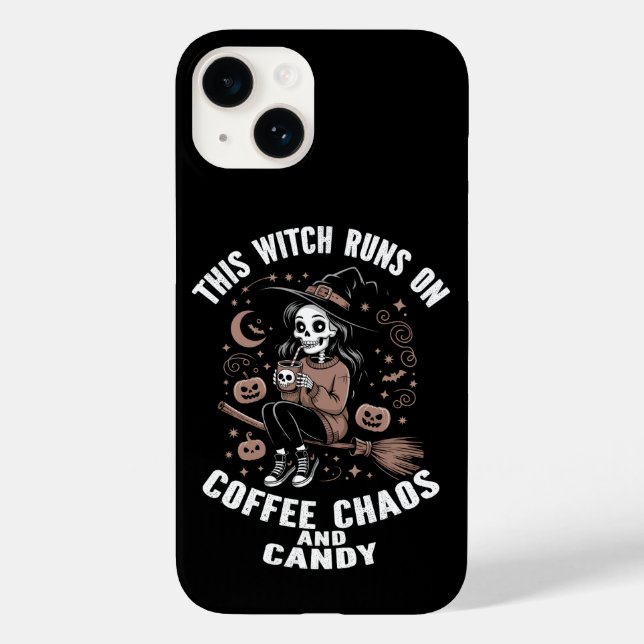 This Witch Runs on Coffee, Chaos, and Candy Case-Mate iPhone Case (Back)