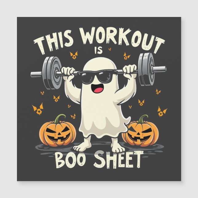 This Workout Is Boo Sheet Spooky Halloween Fitness (Front)