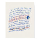 This world may carry on...