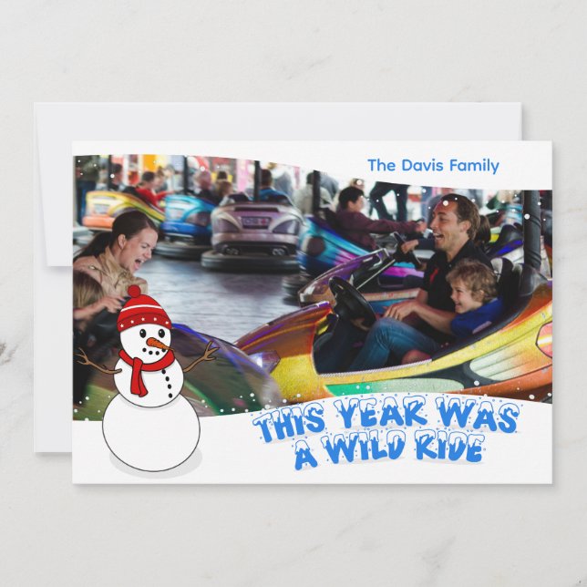 This Year Was a Wild Ride Christmas Photo Card (Front)