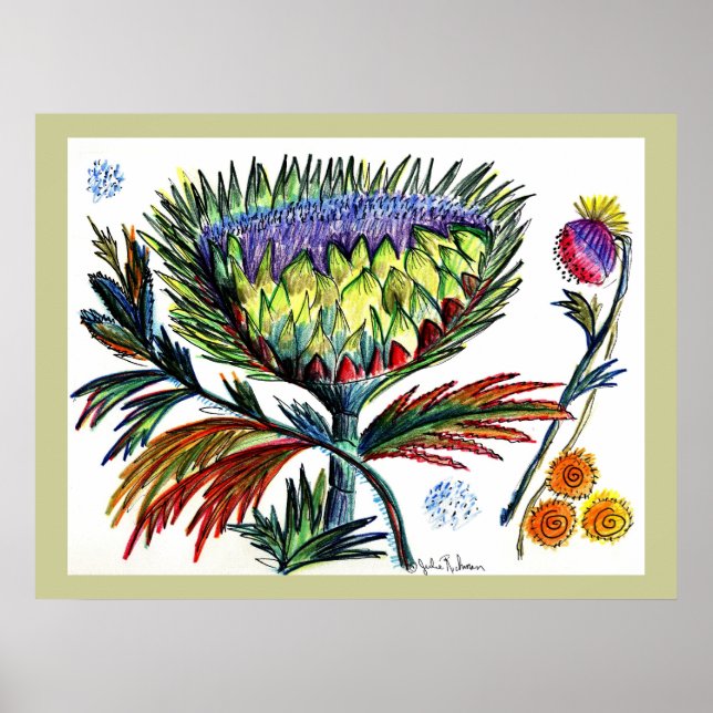 Thistle42 Drawing Poster (Front)