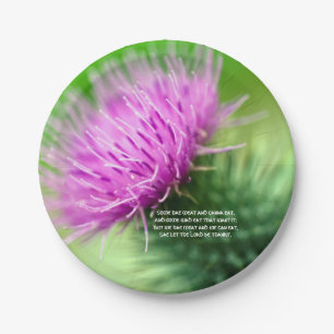 Thistle and Selkirk Grace Paper plate