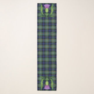 Thistle and Tartan Chiffon Scarf