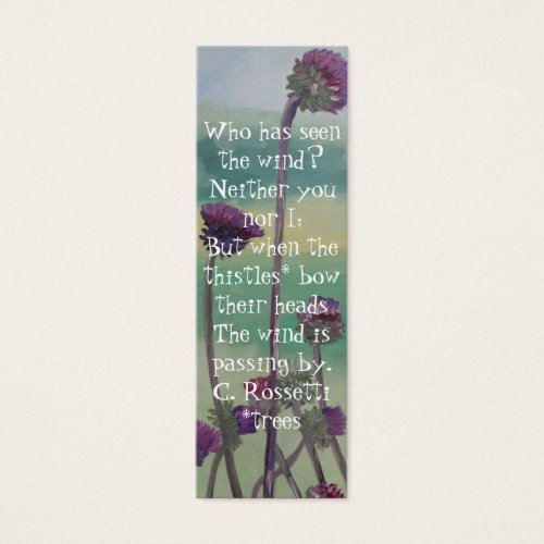 Thistle Bookmark Business Card
