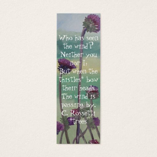 Customizable Thistle Bookmark Business Card