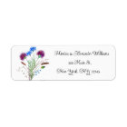 Thistle Botanical Watercolor Return Address Label