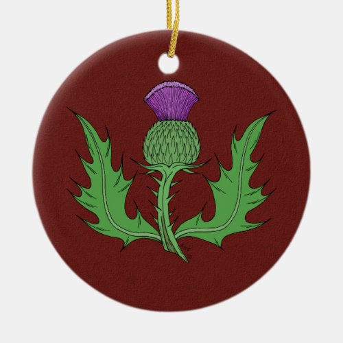 Thistle Ceramic Ornament