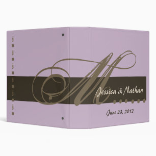 THISTLE COFFEE CHOCOLATE Custom Wedding Planner 3 Ring Binder
