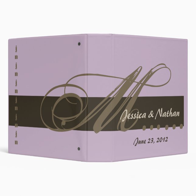 THISTLE COFFEE CHOCOLATE Custom Wedding  Planner 3 Ring Binder (Background)