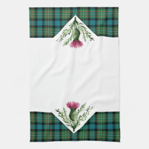 Thistle dish towel Ferguson Clan  tartan