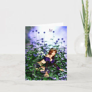 Thistle Fairie Blank Card