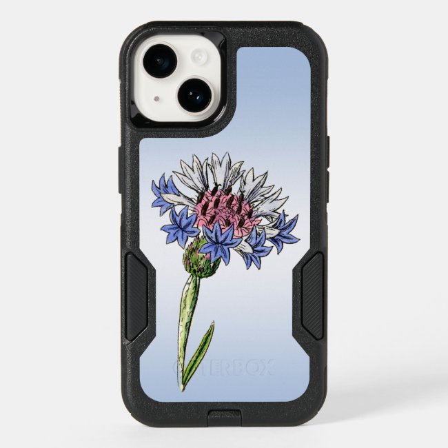 Thistle Flower Blue OtterBox iPhone 14 Case