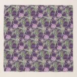 Thistle flowers scarf<br><div class="desc">Watercolor on paper.Artist by Zolotareva.Prickly thistle. Leaves are prickly, gear, flowers in prickly baskets, have brightly violet color. Thistle symbol of Scotland. Thistle flowers a watercolor on a computer graphic violet background.</div>