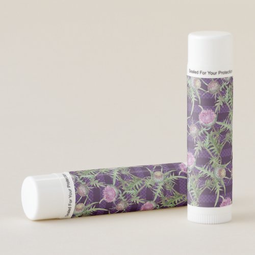 Thistle flowersviolet lip balm