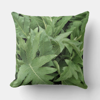 Thistle Foliage Throw Pillow