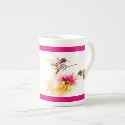 Thistle for Two Hummingbird Print Bone China Mug