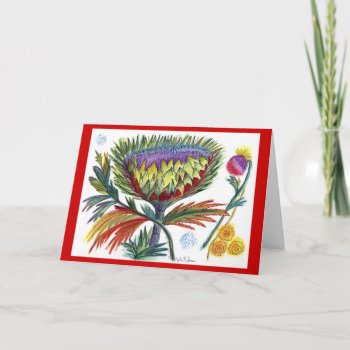 Thistle Holiday Greeting by Julier at Zazzle