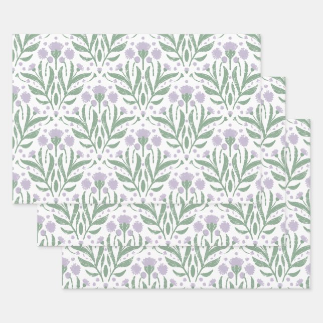 Thistle mouse pad wrapping paper sheets (Set)