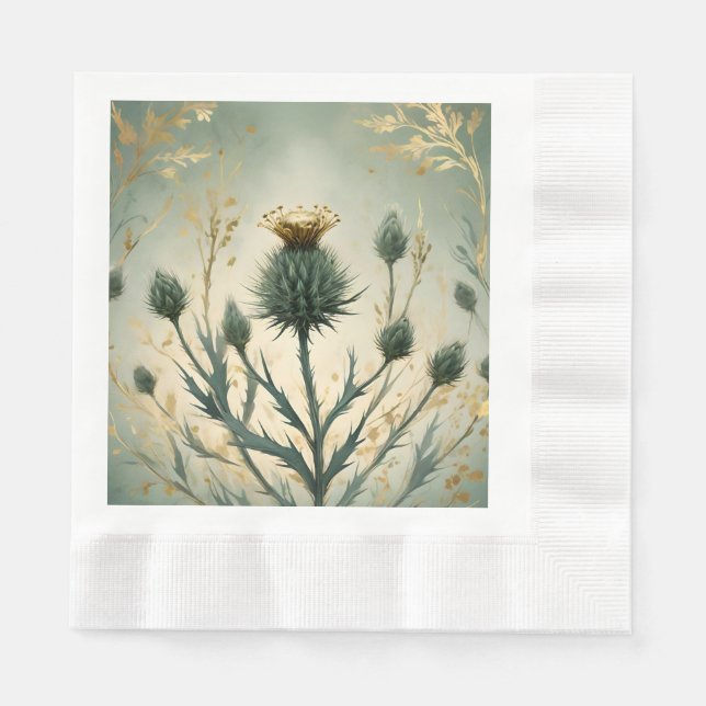 Thistle Print Paper Napkin (Front)